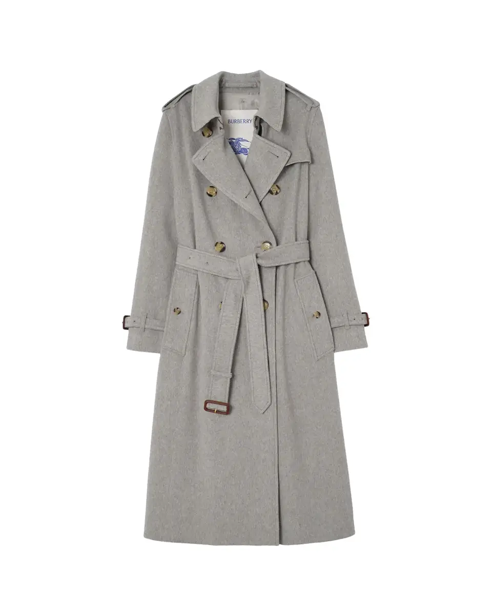 Burberry Kensington Cashmere Double-Breasted Belted Trench Coat | Thumbnail 2