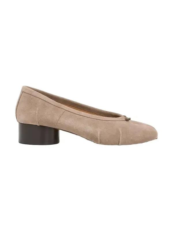35mm Tabi Suede Ballerina Pumps