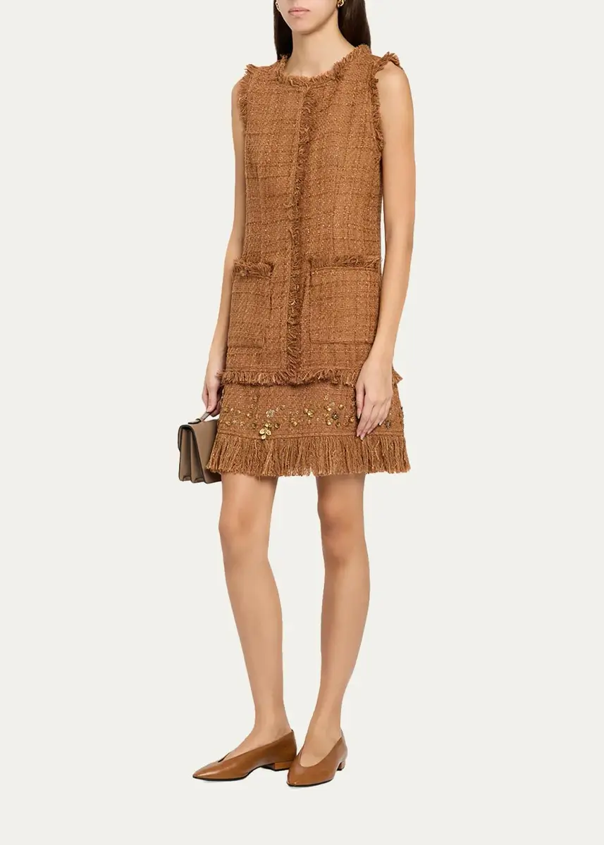 Kobi Halperin Rives Sequin-Embellished Tweed A-Line Mini Dress | Thumbnail 4 Kobi Halperin Rives Sequin-Embellished Tweed A-Line Mini Dress | Thumbnail 4