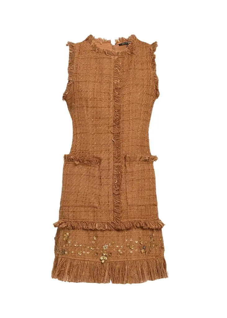 Rives Sequin-Embellished Tweed A-Line Mini Dress Rives Sequin-Embellished Tweed A-Line Mini Dress