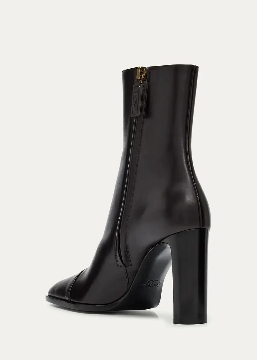 Saint Laurent 95mm Venetia Leather Booties | Thumbnail 2