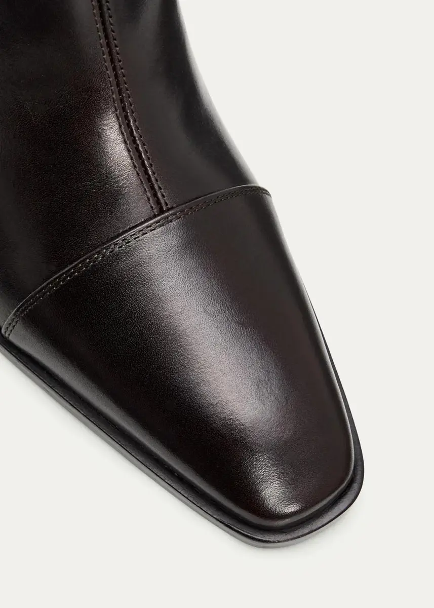 Saint Laurent 95mm Venetia Leather Booties | Thumbnail 3