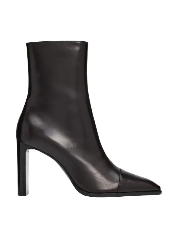 95mm Venetia Leather Booties