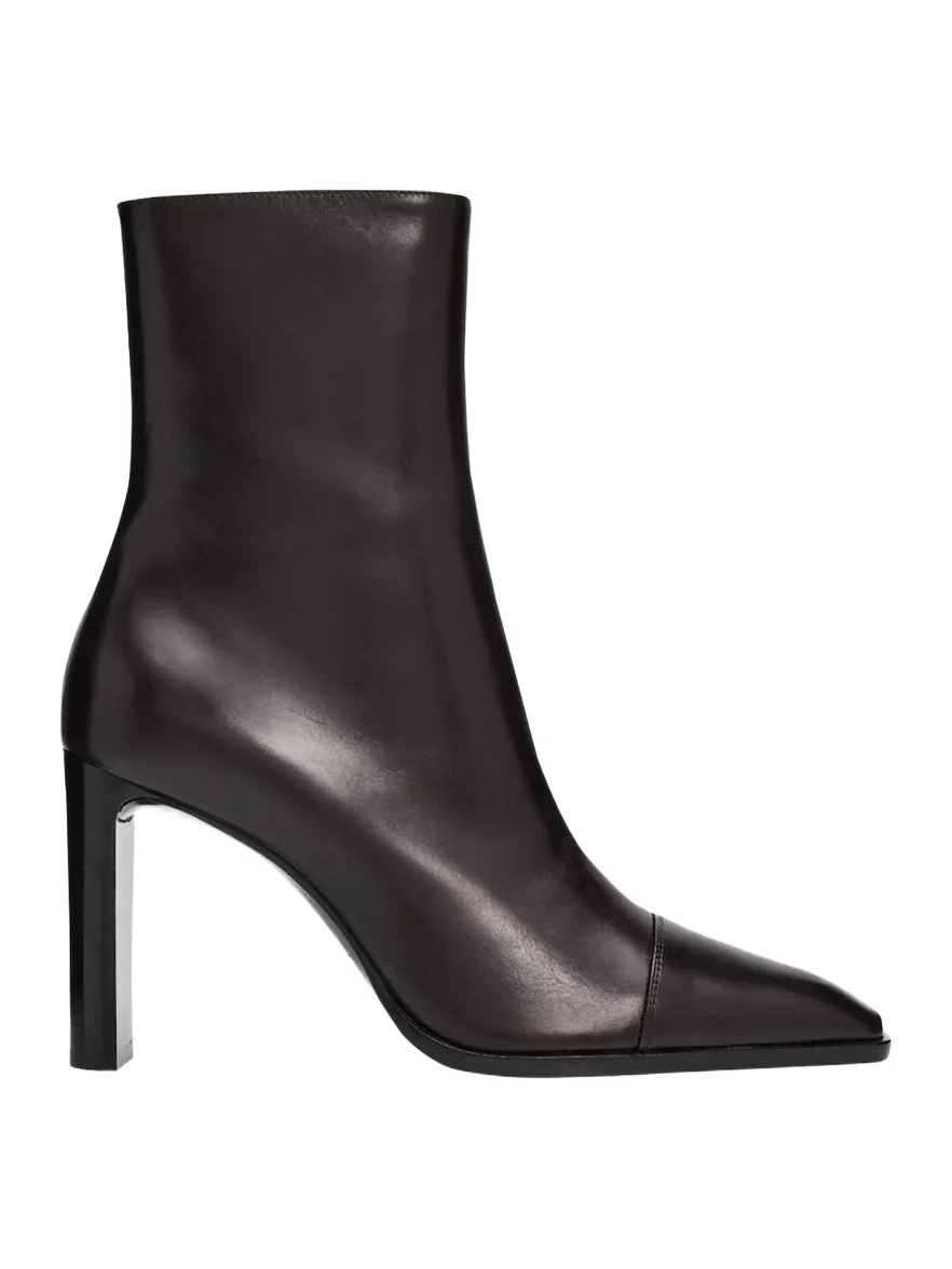 Saint Laurent 95mm Venetia Leather Booties