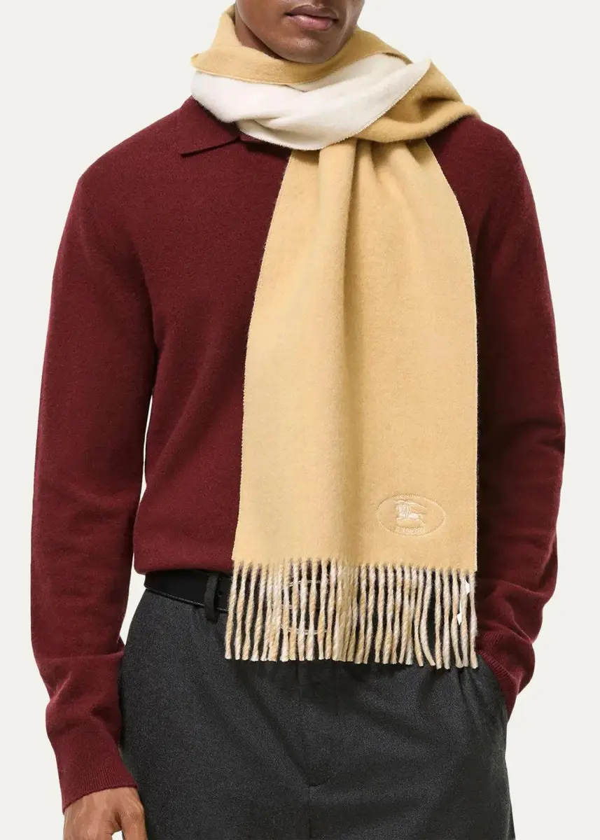 Burberry Knight Cashmere Scarf | Thumbnail 2