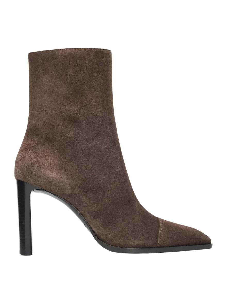 Saint Laurent 95mm Venetia Suede Booties