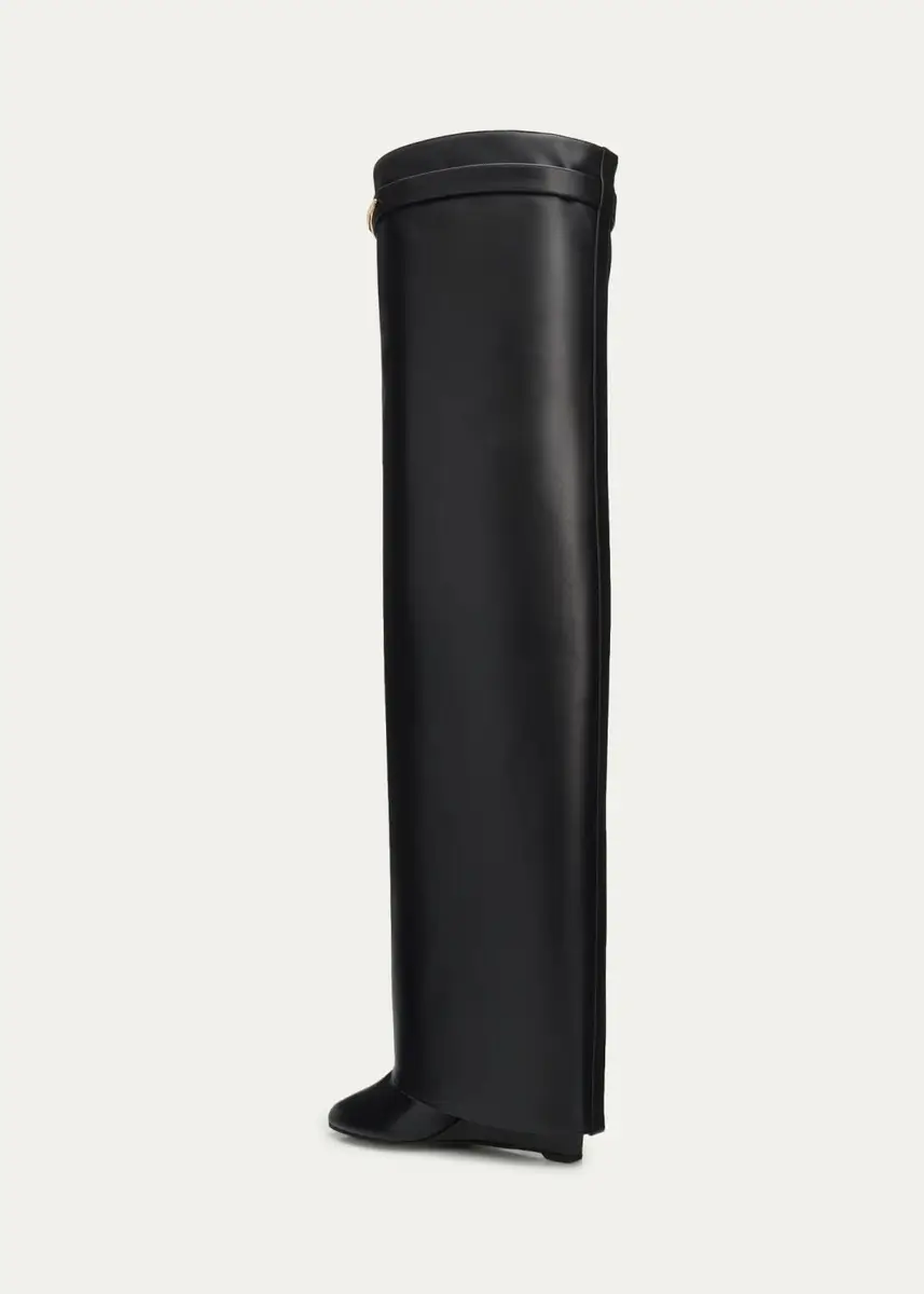 Givenchy 90mm Shark Pinch Leather Over-the-Knee Boots | Thumbnail 2 Givenchy 90mm Shark Pinch Leather Over-the-Knee Boots | Thumbnail 2