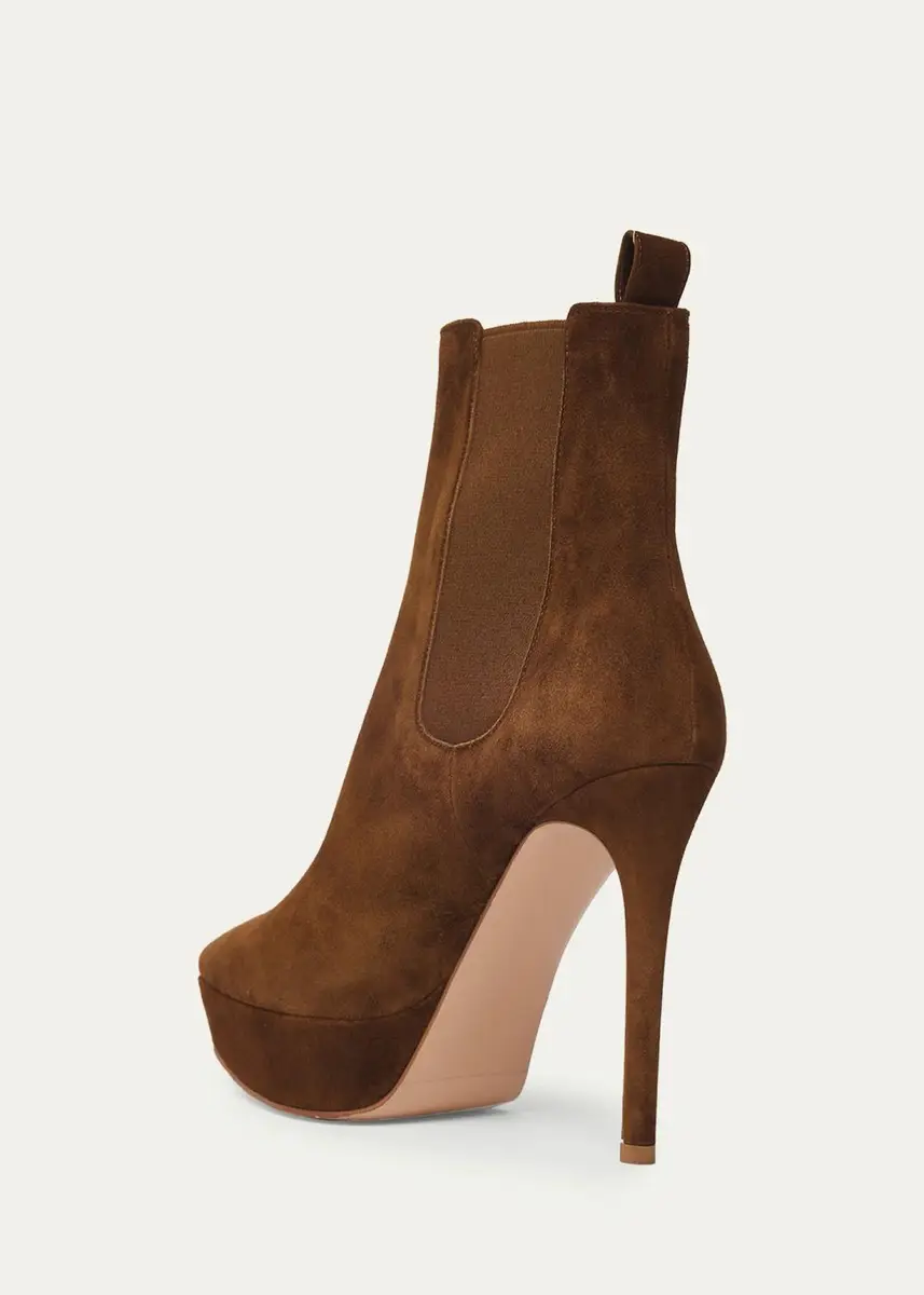 Gianvito Rossi 85mm Suede Platform Booties | Thumbnail 2