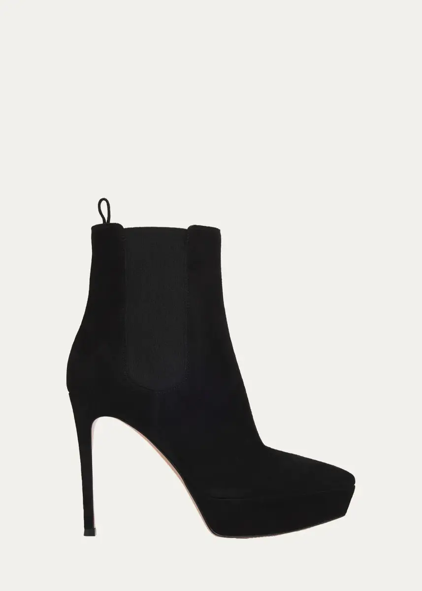 Gianvito Rossi 85mm Suede Platform Booties | Thumbnail 4