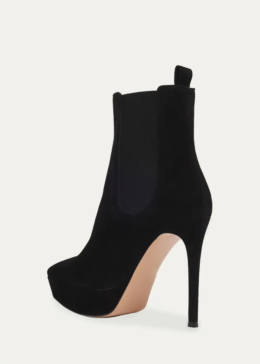 Gianvito Rossi 85mm Suede Platform Booties | Thumbnail 7