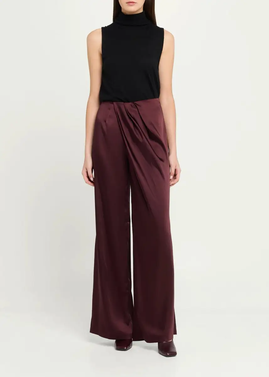 SEROYA Camryn Satin Wide-Leg Pants | Thumbnail 2 SEROYA Camryn Satin Wide-Leg Pants | Thumbnail 2