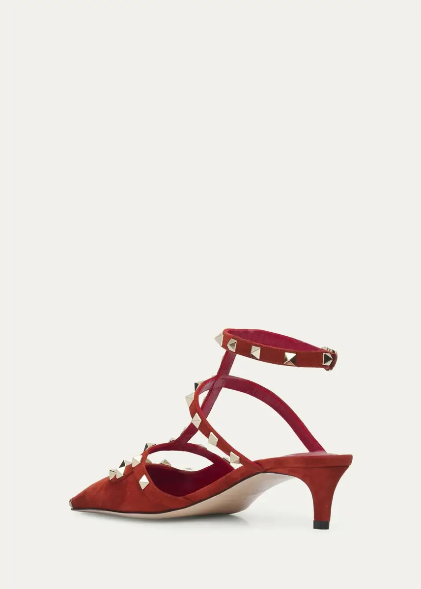 Valentino Garavani 40mm Rockstud Suede Pumps | Thumbnail 4 Valentino Garavani 40mm Rockstud Suede Pumps | Thumbnail 4