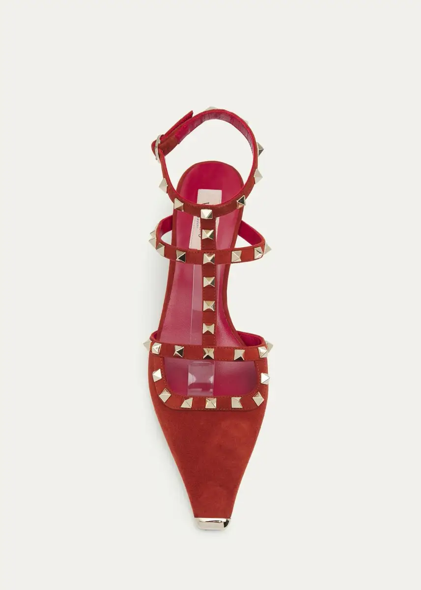 Valentino Garavani 40mm Rockstud Suede Pumps | Thumbnail 5 Valentino Garavani 40mm Rockstud Suede Pumps | Thumbnail 5