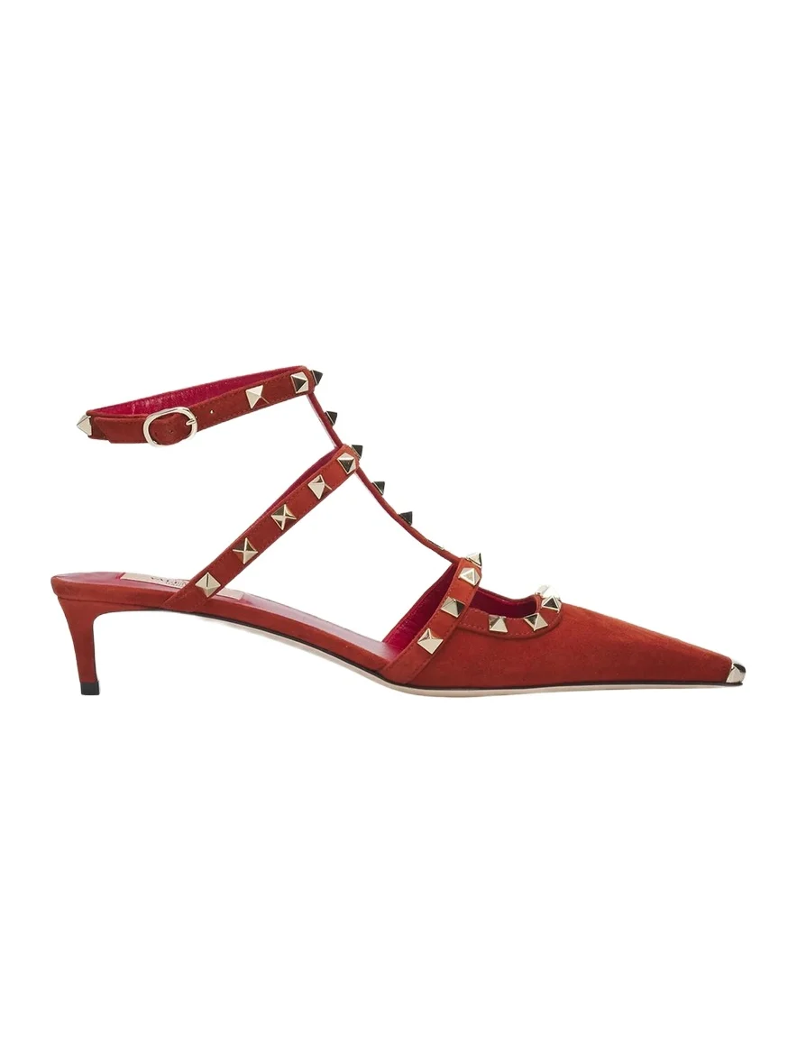 Valentino Garavani 40mm Rockstud Suede Pumps