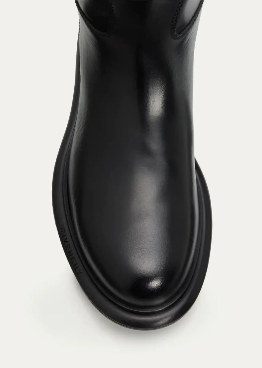 Givenchy Pinch Leather Knee-High Riding Boots | Thumbnail 3
