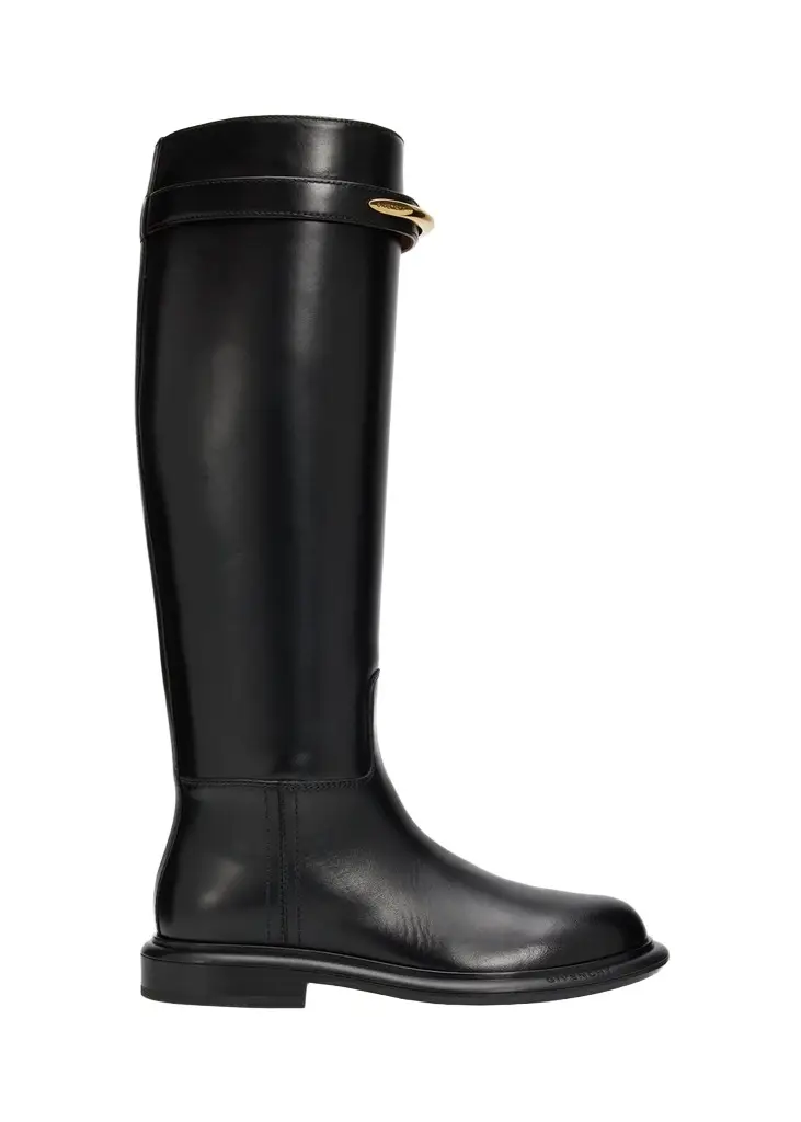 Givenchy Pinch Leather Knee-High Riding Boots