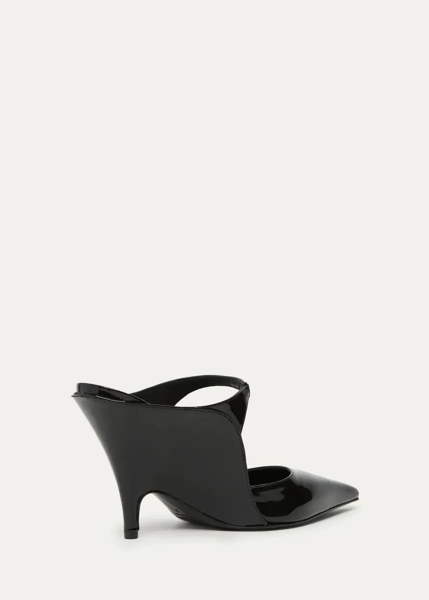 Ferragamo 95mm Jasir Patent Leather Mule Pumps | Thumbnail 2 Ferragamo 95mm Jasir Patent Leather Mule Pumps | Thumbnail 2