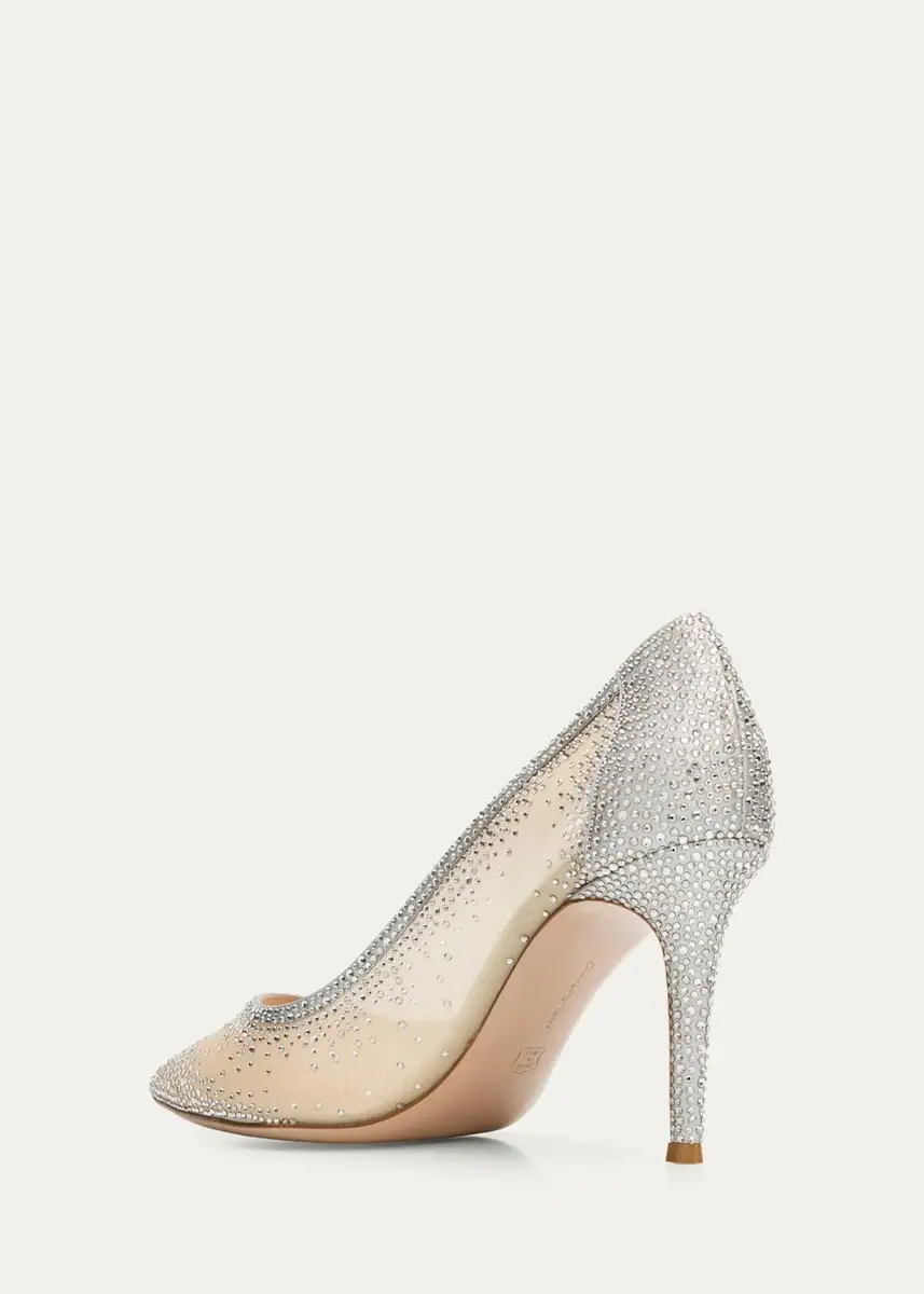 Gianvito Rossi 85mm Embellished Organza Pumps | Thumbnail 4 Gianvito Rossi 85mm Embellished Organza Pumps | Thumbnail 4