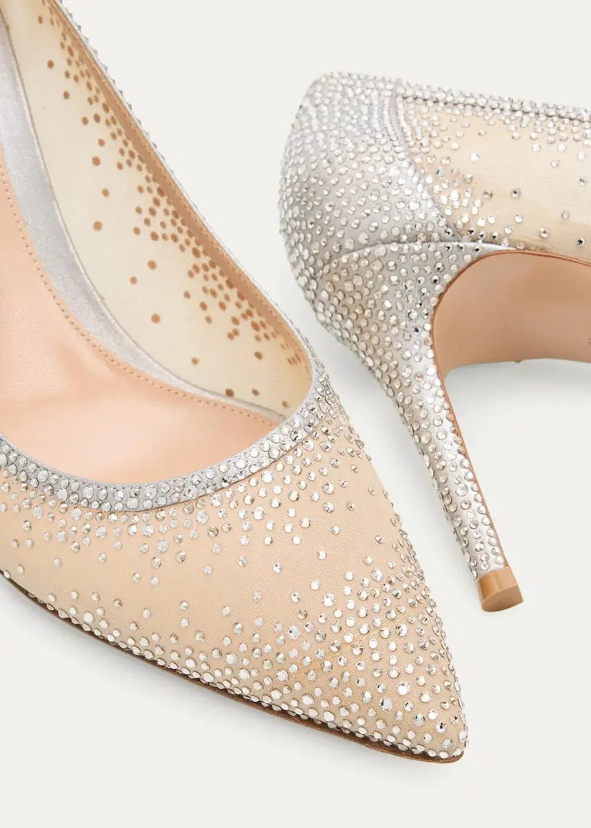 Gianvito Rossi 85mm Embellished Organza Pumps | Thumbnail 5 Gianvito Rossi 85mm Embellished Organza Pumps | Thumbnail 5