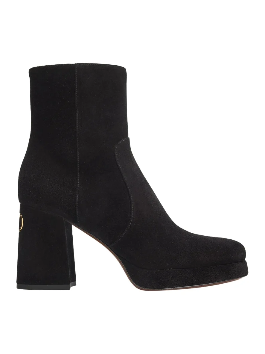 Valentino Garavani 90mm Fawcette Suede Platform Ankle Boots