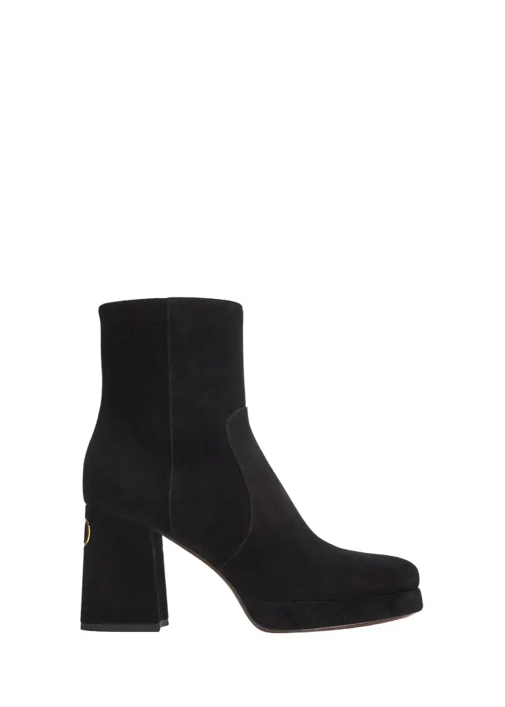 90mm Fawcette Suede Platform Ankle Boots 90mm Fawcette Suede Platform Ankle Boots