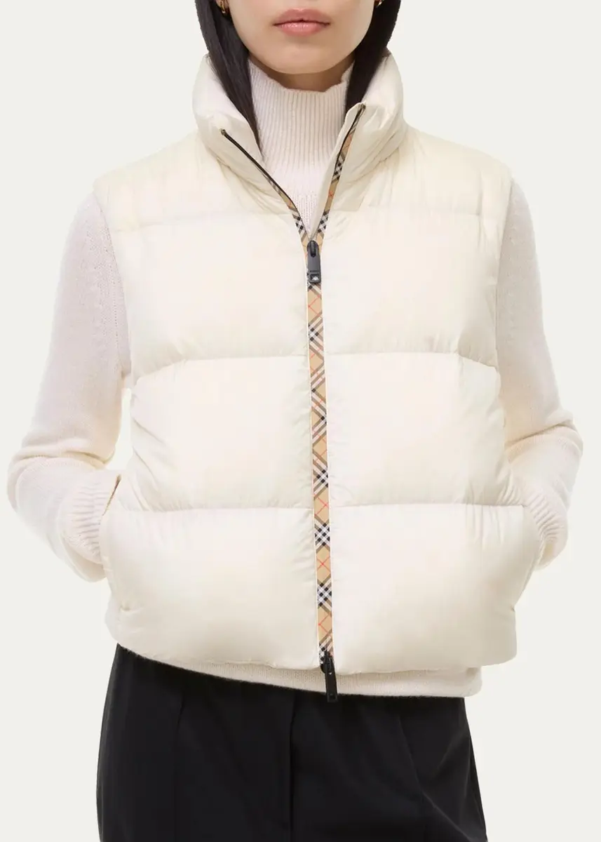 Burberry Langdale Check Convertible Puffer Jacket | Thumbnail 3