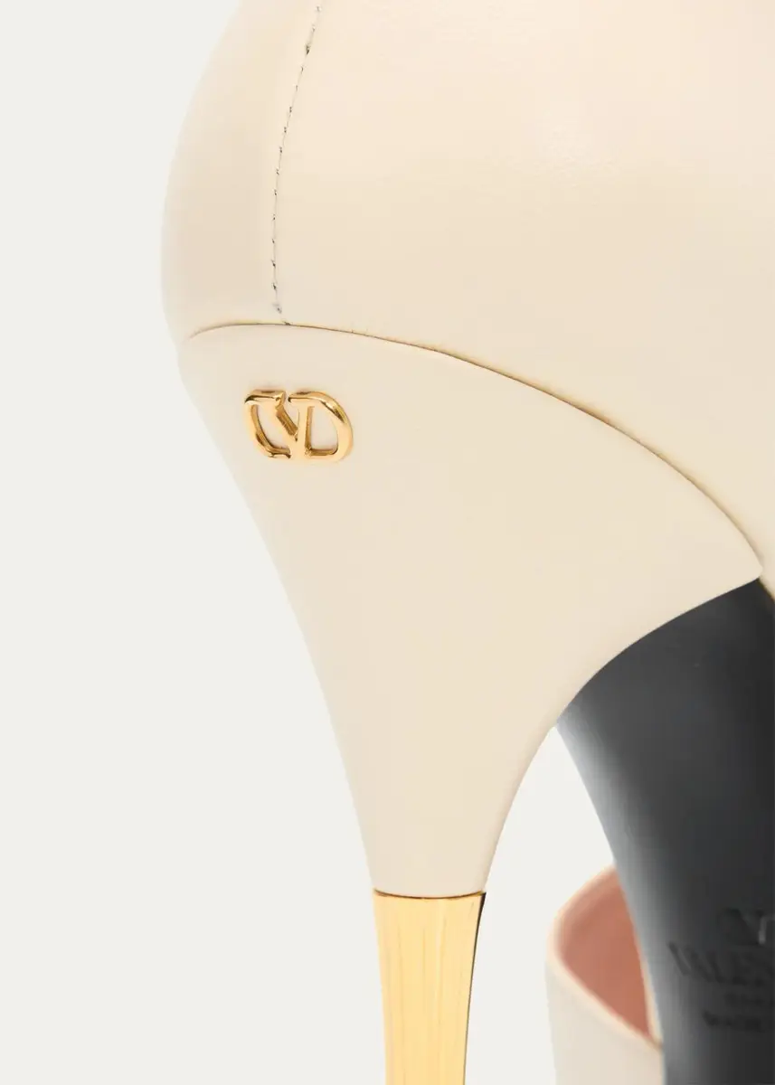 Valentino Garavani 105mm Sinead Leather Cap-Toe d'Orsay Pumps | Thumbnail 5 Valentino Garavani 105mm Sinead Leather Cap-Toe d'Orsay Pumps | Thumbnail 5