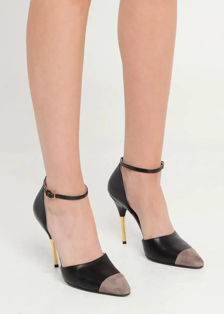 Valentino Garavani 105mm Sinead Leather Cap-Toe d'Orsay Pumps | Thumbnail 7 Valentino Garavani 105mm Sinead Leather Cap-Toe d'Orsay Pumps | Thumbnail 7