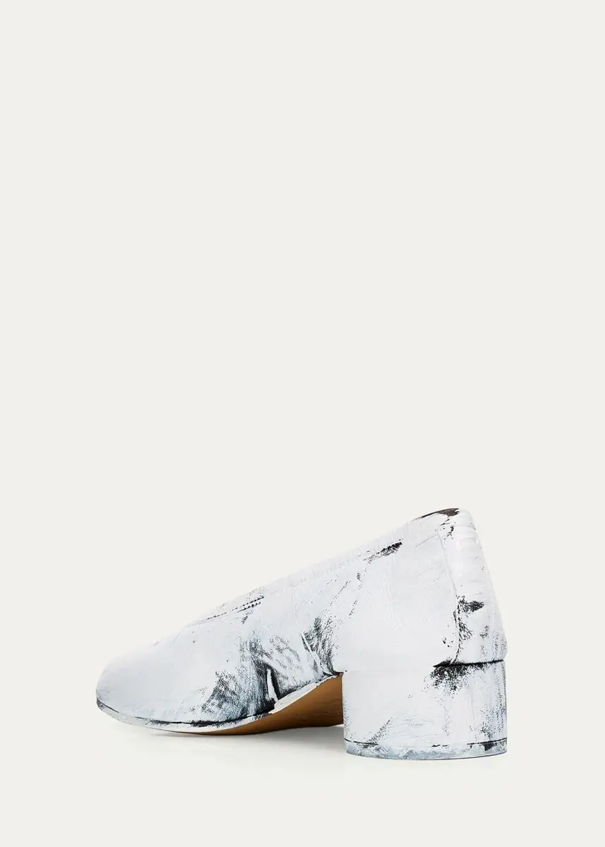 Maison Margiela 35mm Tabi Painted Leather Ballerina Pumps | Thumbnail 4