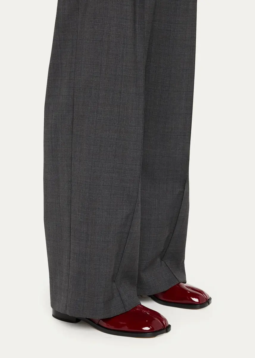 Maison Margiela Tabi Crinkled Patent Leather Penny Loafers | Thumbnail 2