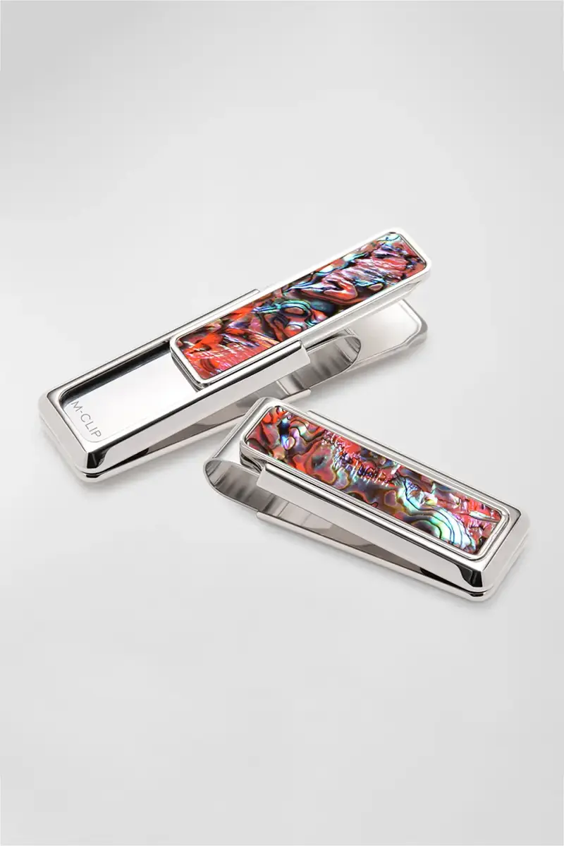 M Clip Men's Mother-Of-Pearl & Abalone Money Clip | Thumbnail 3