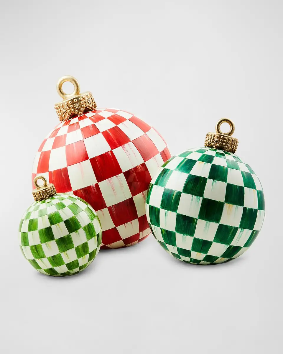 MacKenzie-Childs Red Check Tabletop Christmas Ornament | Thumbnail 2 MacKenzie-Childs Red Check Tabletop Christmas Ornament | Thumbnail 2