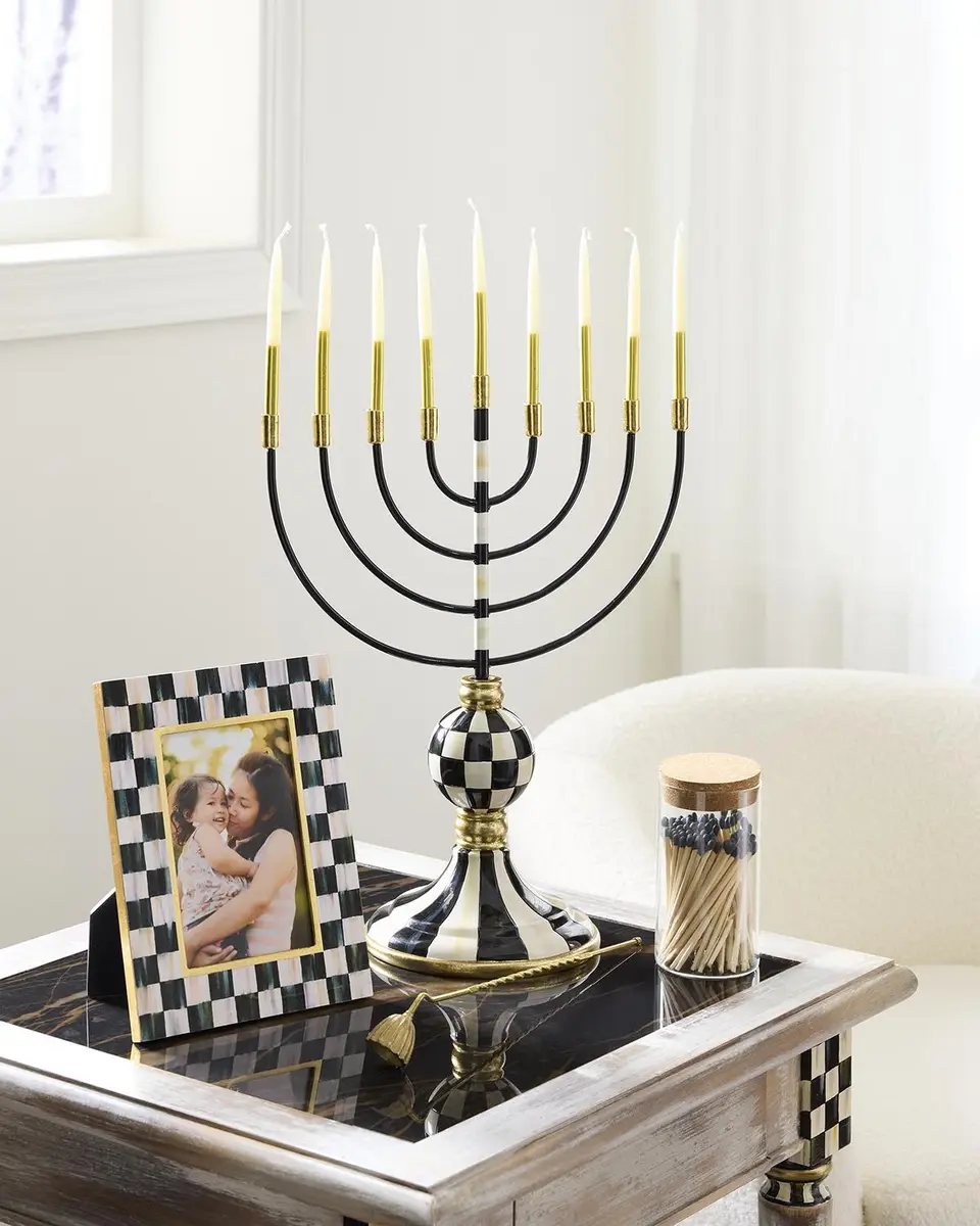 MacKenzie-Childs Courtly Hanukkah Menorah