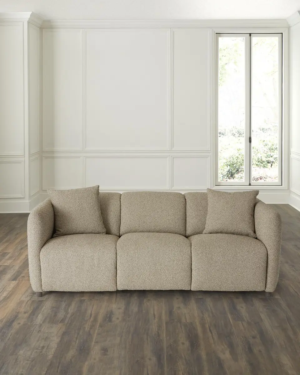 Bernhardt Luc Boucle Power-Motion Sofa, 90.5"