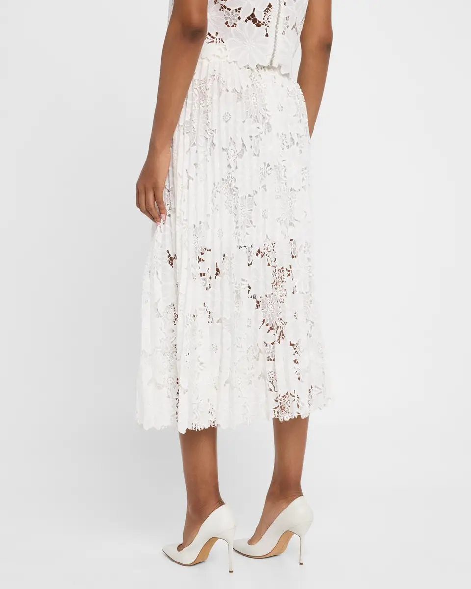 LE SUPERBE Sunflowers Pleated Lace Midi Skirt | Thumbnail 3 LE SUPERBE Sunflowers Pleated Lace Midi Skirt | Thumbnail 3