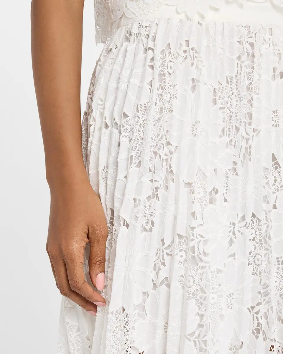 LE SUPERBE Sunflowers Pleated Lace Midi Skirt | Thumbnail 5 LE SUPERBE Sunflowers Pleated Lace Midi Skirt | Thumbnail 5