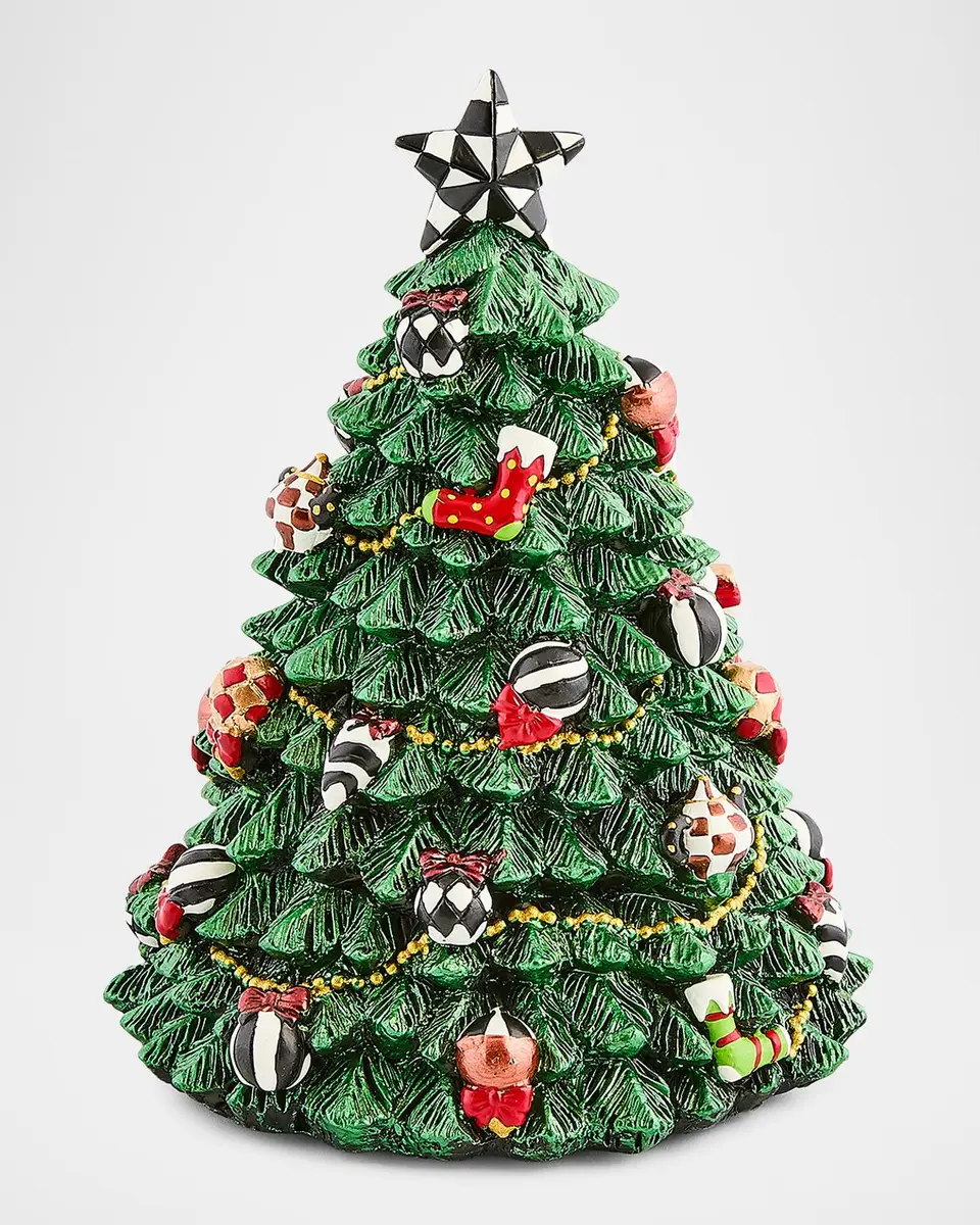 MacKenzie-Childs Courtly Christmas Tree Rotating Music Box | Thumbnail 2 MacKenzie-Childs Courtly Christmas Tree Rotating Music Box | Thumbnail 2
