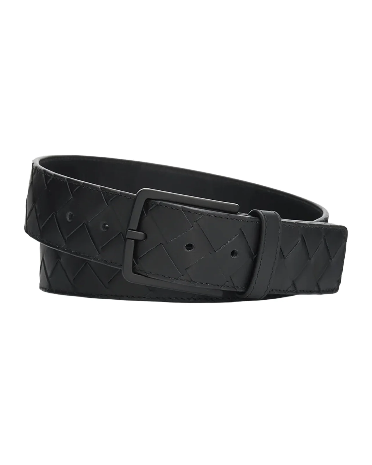 Bottega Veneta Men's Maxi-Intrecciato Leather Belt
