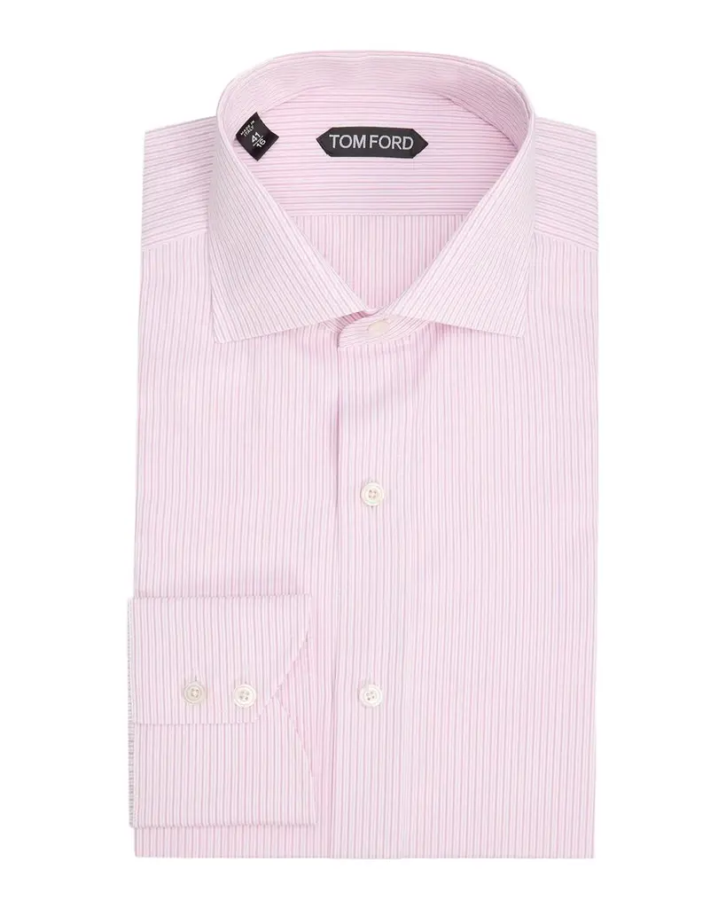 Tom Ford Men's Striped Cotton Dress Shirt