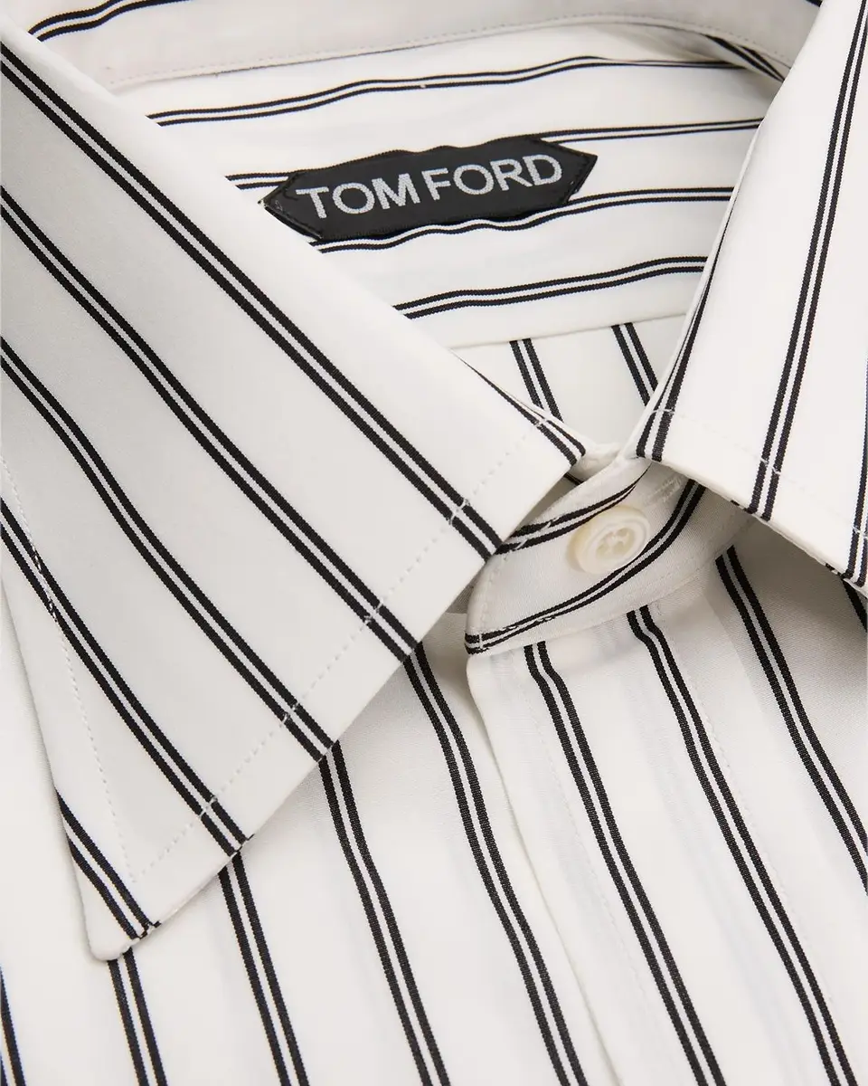 Tom Ford Men's Striped Cotton Dress Shirt | Thumbnail 2 Tom Ford Men's Striped Cotton Dress Shirt | Thumbnail 2