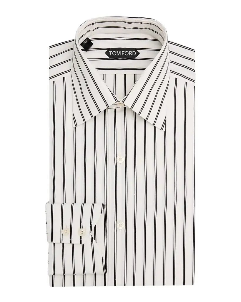 Tom Ford Men's Striped Cotton Dress Shirt