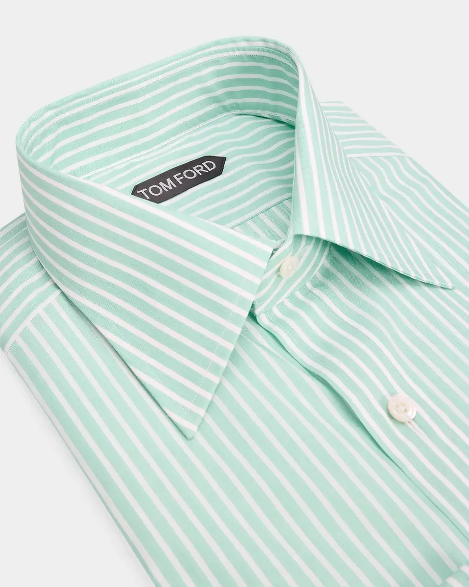 Tom Ford Men's Striped Cotton Shirt | Thumbnail 2