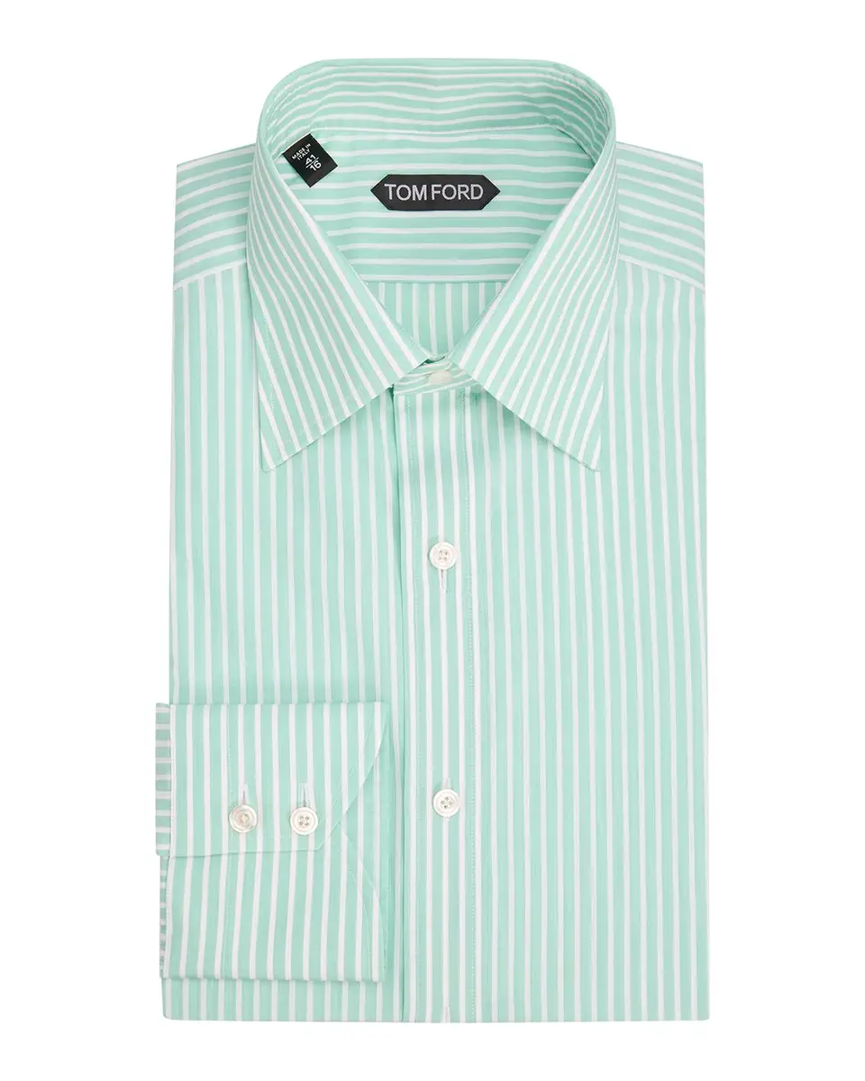 Tom Ford Men's Striped Cotton Shirt | Thumbnail 3