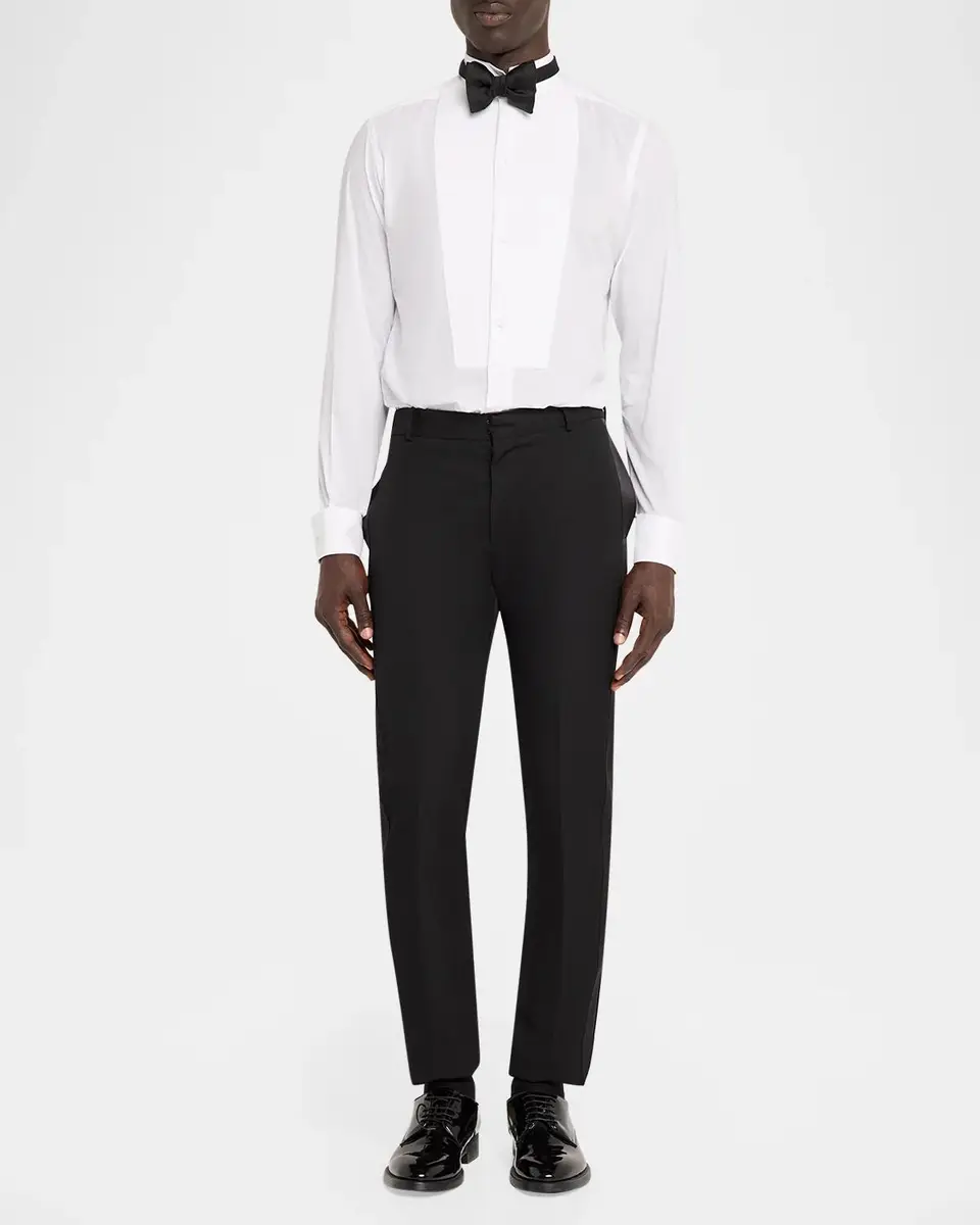 Tom Ford Men's Cotton Pique Tuxedo Shirt | Thumbnail 2 Tom Ford Men's Cotton Pique Tuxedo Shirt | Thumbnail 2