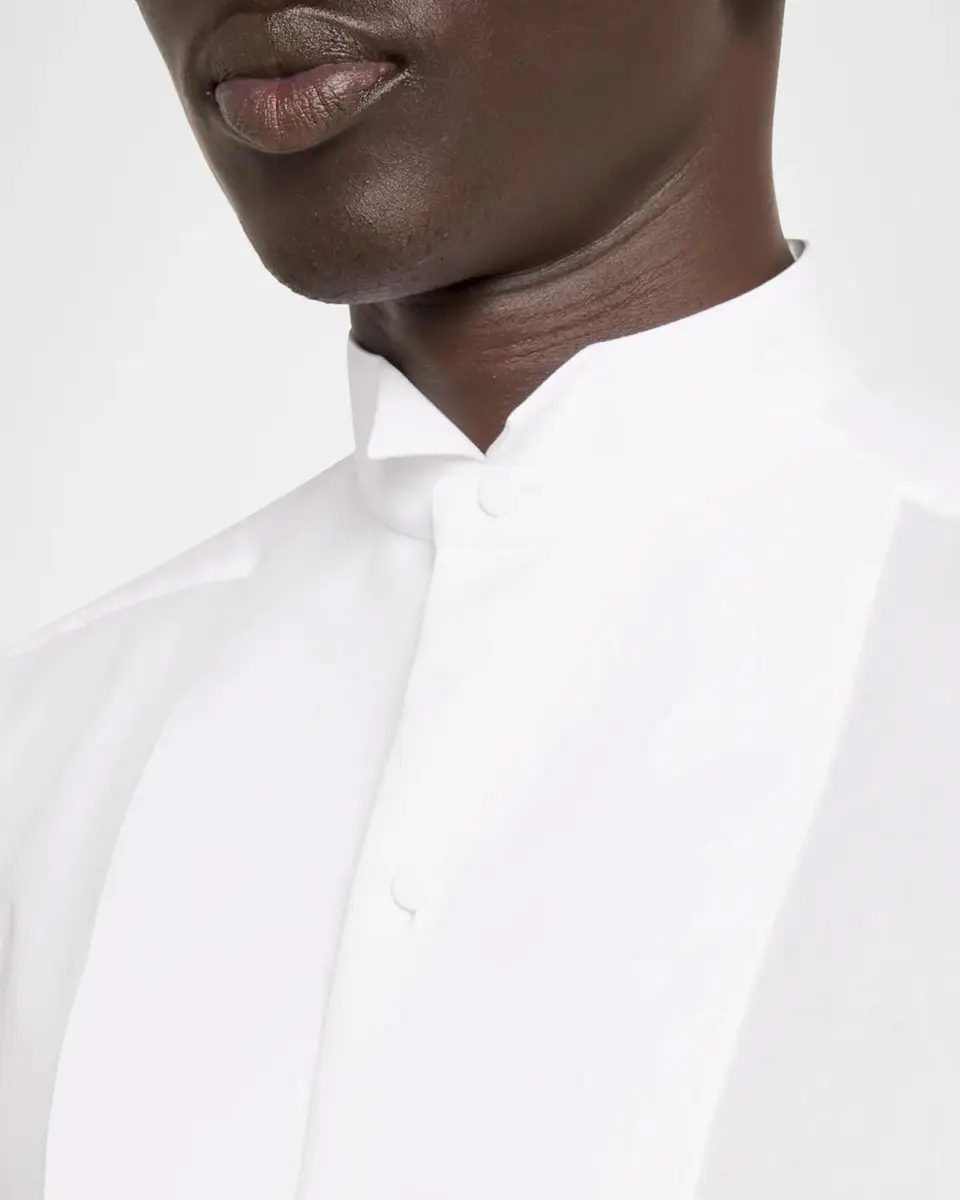 Tom Ford Men's Cotton Pique Tuxedo Shirt | Thumbnail 5 Tom Ford Men's Cotton Pique Tuxedo Shirt | Thumbnail 5