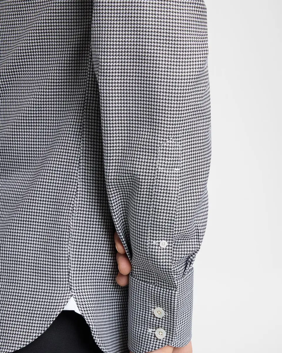 Tom Ford Men's Dogtooth Cotton Dress Shirt | Thumbnail 5 Tom Ford Men's Dogtooth Cotton Dress Shirt | Thumbnail 5