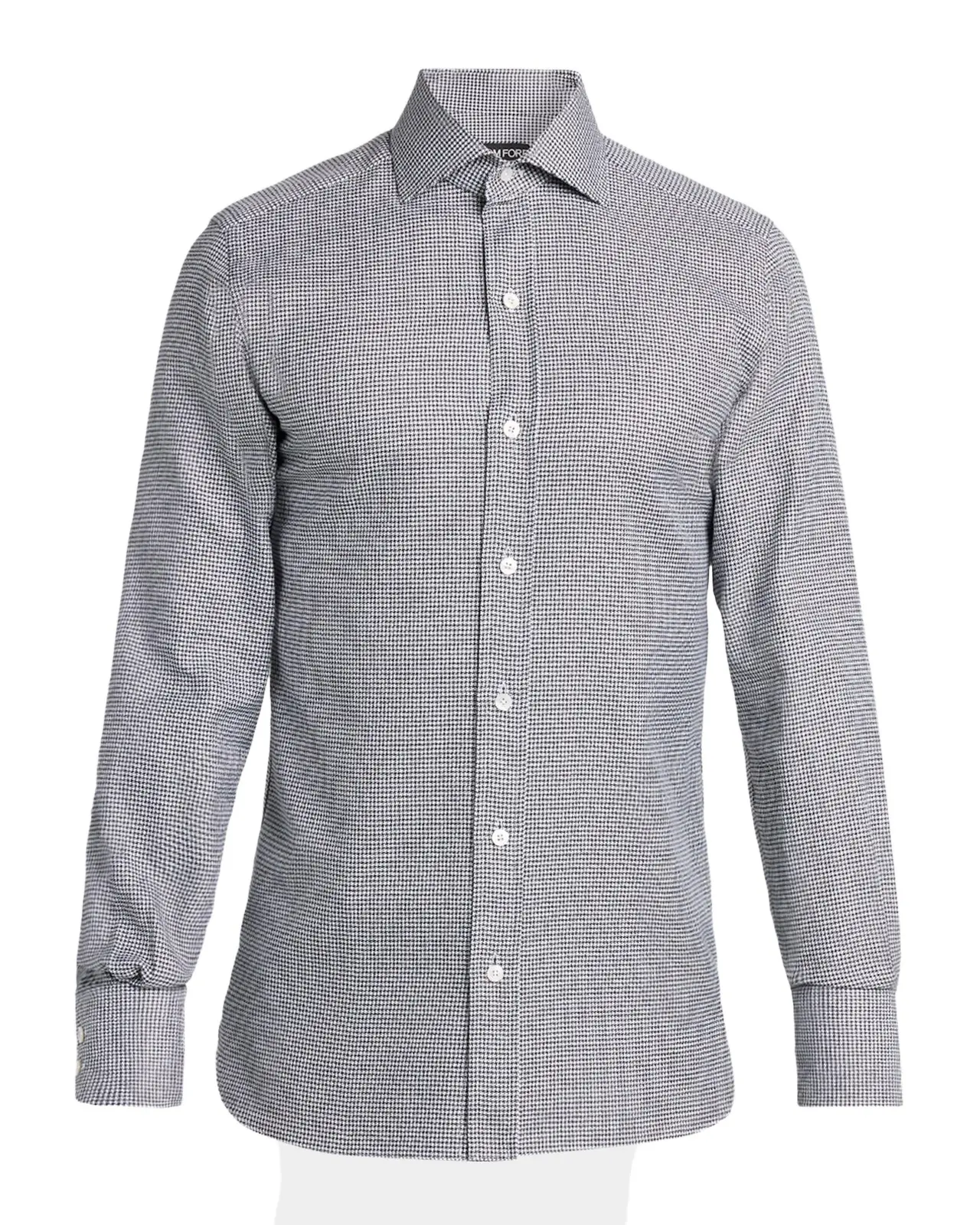 Tom Ford Men's Dogtooth Cotton Dress Shirt