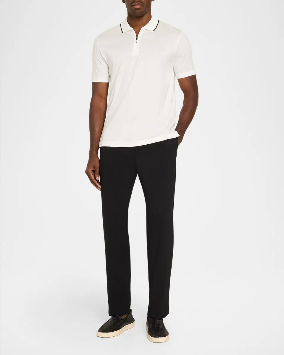 Emporio Armani Men's Lyocell and Cotton Jersey Tipped-Collar Polo Shirt | Thumbnail 2 Emporio Armani Men's Lyocell and Cotton Jersey Tipped-Collar Polo Shirt | Thumbnail 2