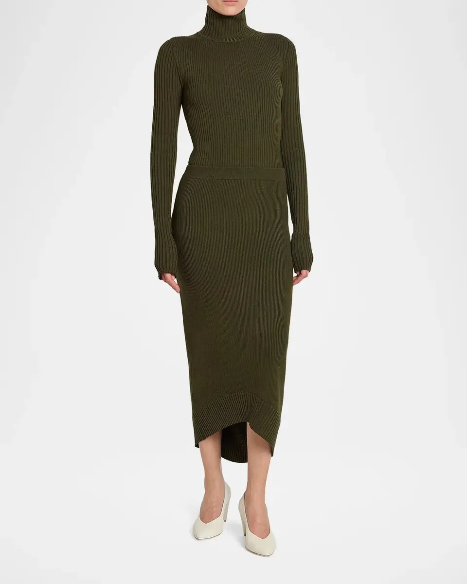 Victoria Beckham Rib-Knit Wool-Blend Sweater | Thumbnail 2 Victoria Beckham Rib-Knit Wool-Blend Sweater | Thumbnail 2
