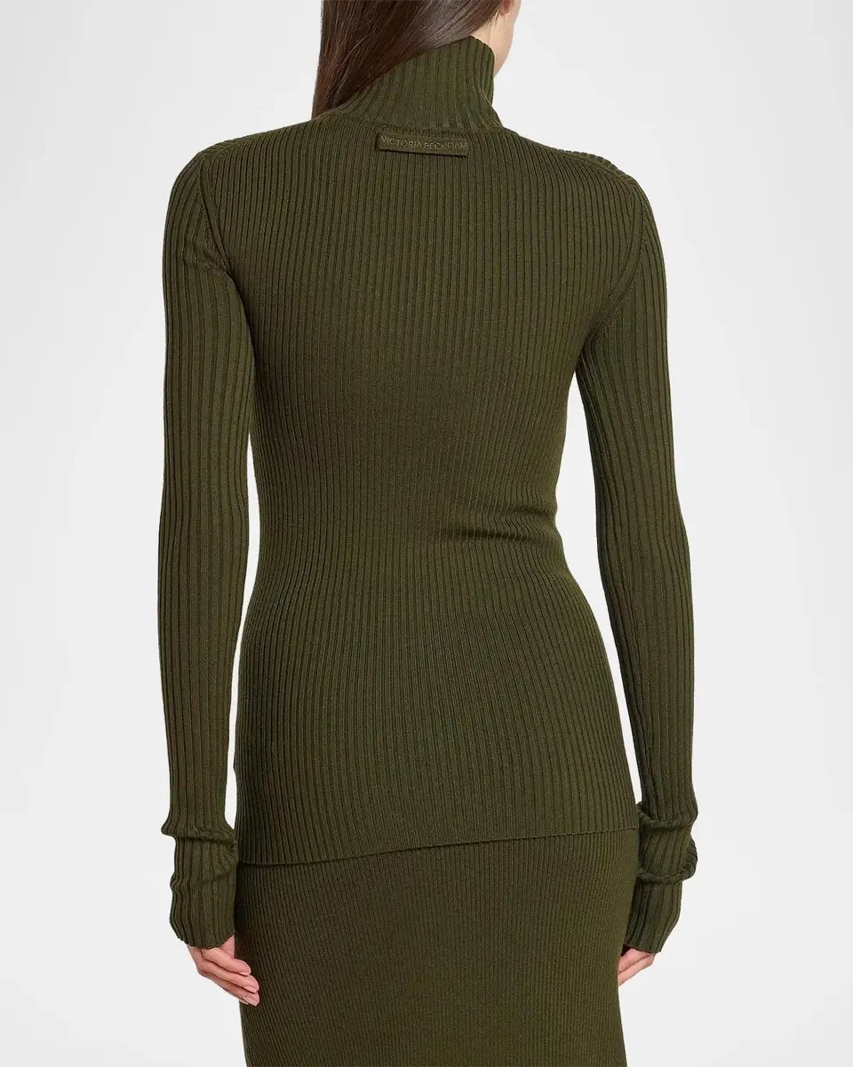Victoria Beckham Rib-Knit Wool-Blend Sweater | Thumbnail 3 Victoria Beckham Rib-Knit Wool-Blend Sweater | Thumbnail 3